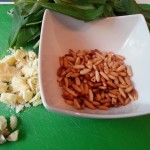 Pesto raw ingredients